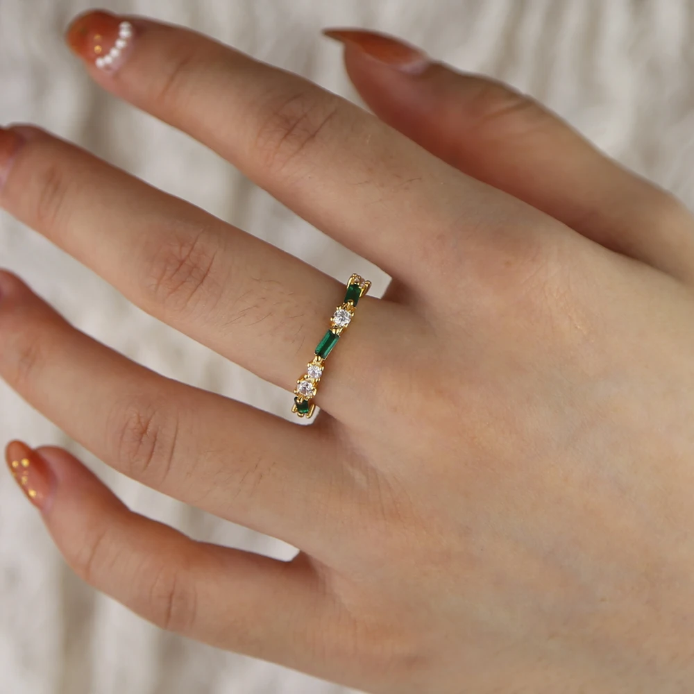 Обручальные кольца с зелеными фианитами для женщин, обручальное кольцо с микро-покрытием, AAA циркон, Женские Ювелирные изделия, Anel Bague Femme