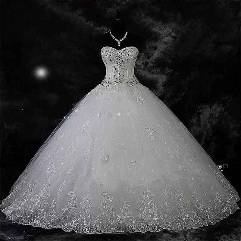 New Ball Gown Lace Wedding Dress 2022 Shiny Beading Gowns Bride | Свадьбы и торжества