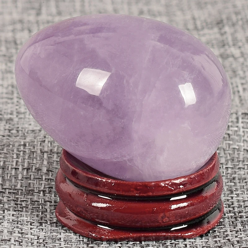 Яйцо для тренировки вагины неразбуренные 45X30 мм природные кристаллы аметиста нефритовый массажер Исцеление любовный камень тренажер