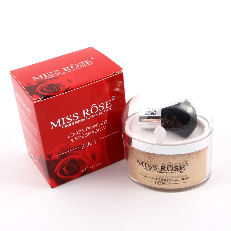 Бренд Miss Rose, 2 в 1, хайлайтер для макияжа, контурная палитра, макияж для глаз, рассыпчатая пудра, блестящие золотые тени для век, палитра для макияжа