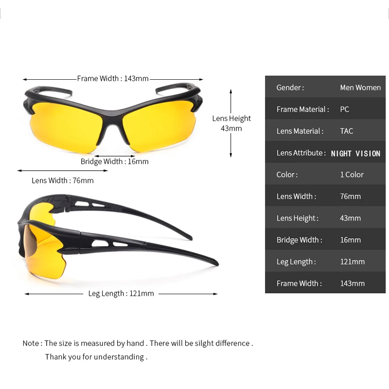 Очки ночного видения с антибликовым покрытием солнцезащитные очки на открытом воздухе для водителей, ночного видения очки UV400 световой Защитное снаряжение солнцезащитные очки
