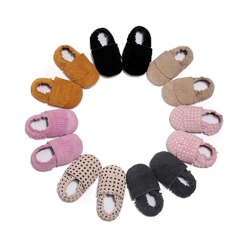 

Spring BabyShoes PU Suede Leather Newborn BabyMoccasins Soft Shoes Soft Soled Anti-slip Crib First Walker Shoes 0-24M M