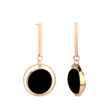 PUN длинные серьги для женщин brincos серьги женские bijoux корейская мода Висячие большие серьги Висячие errings черный