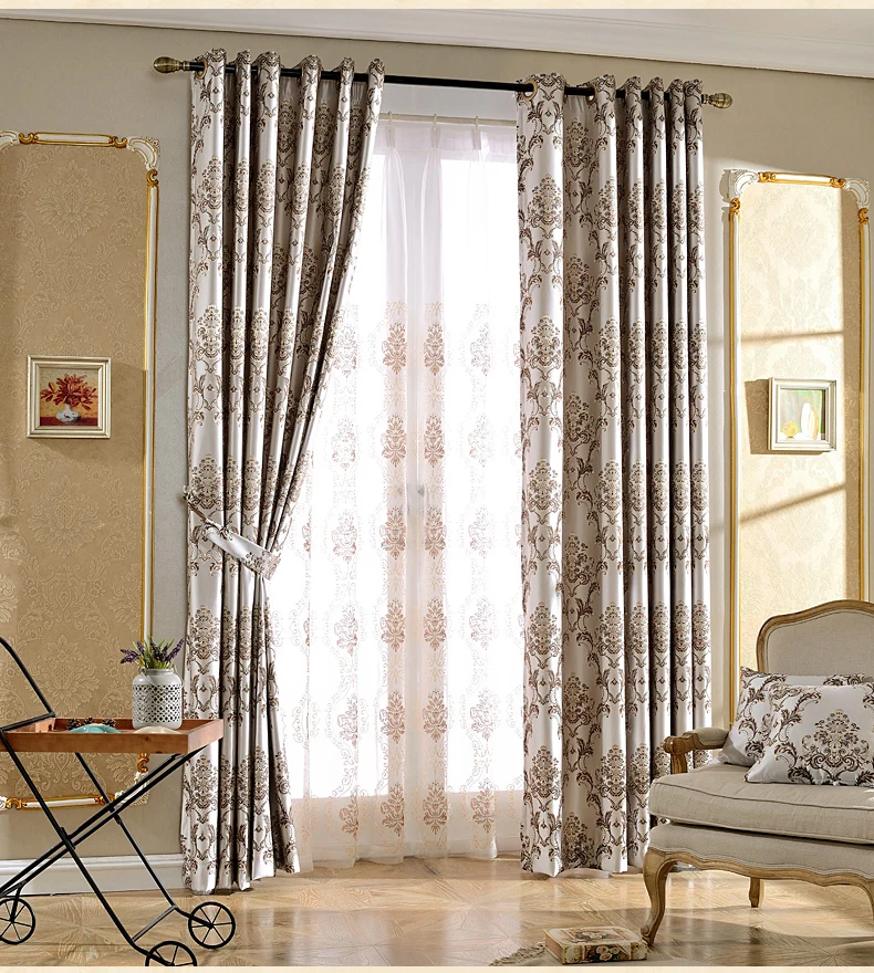 

The new high-end European-style high-precision jacquard living room bedroom curtains