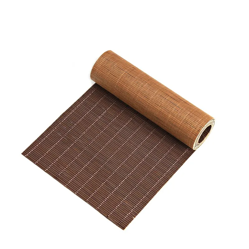82in Bamboo Weave Tea Mats Table Runners Curtains Table Cover Tea Set Accessories Vintage Home Deco