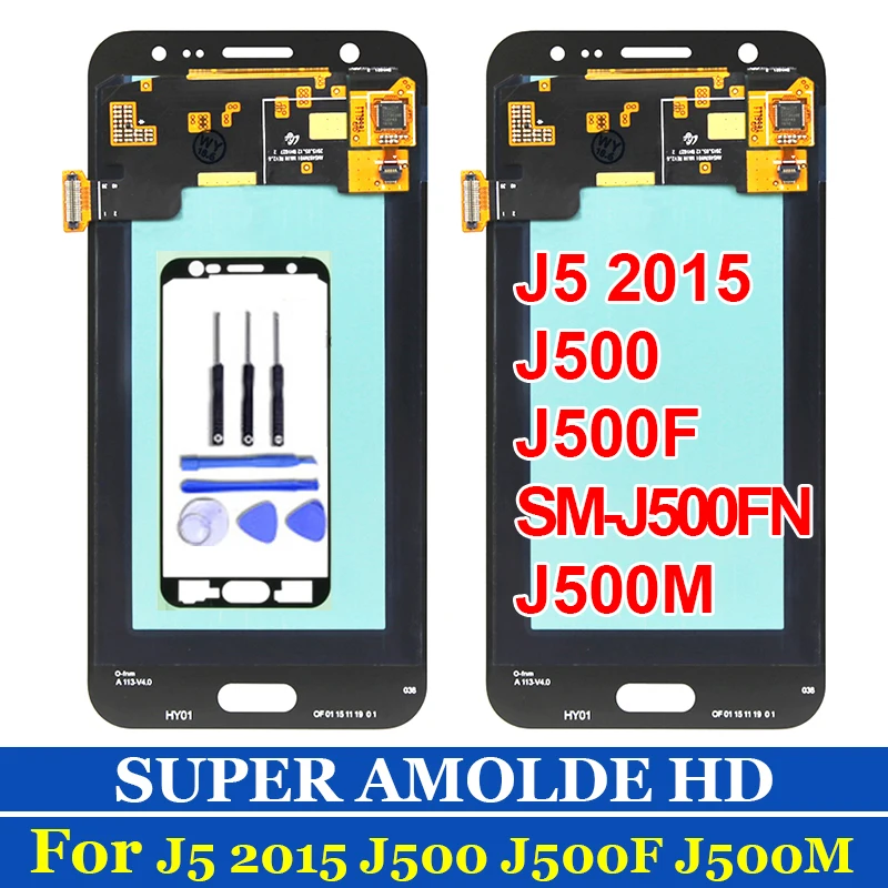 

J500F Lcd 5.0''SUPER AMOLED LCD for SAMSUNG Galaxy J5 2015 J500 LCD Display Touch Screen J500H J500FN J500M SM-J500F lcd