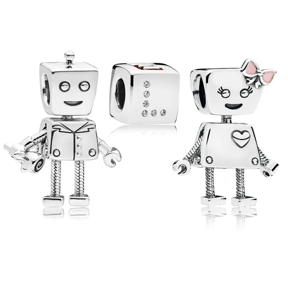 

Authentic 925 Sterling Silver Bella and Rob Forever Charm Pack Charm Bracelet Fit Pandora Bracelet DIY Jewelry Bangle for women