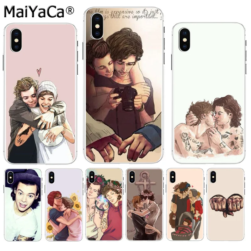 

MaiYaCa one direction harry styles and louis tomlins Popular Top Phone case for iPhone 8 7 6 6S Plus X XS max 10 5 5S SE XR