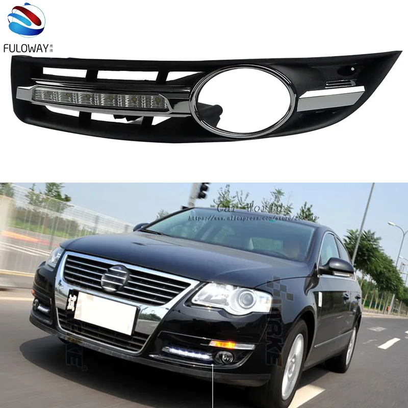 For VW Volkswagen Passat B6 2007 2011 LED Daytime Running Light DRL Fog