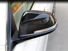 2pcs Full Replacement Carbon Fiber Car Side Mirrors Rearview Cover Trim For 16 17 BMW X1 F48 2016 2017 Free shipping