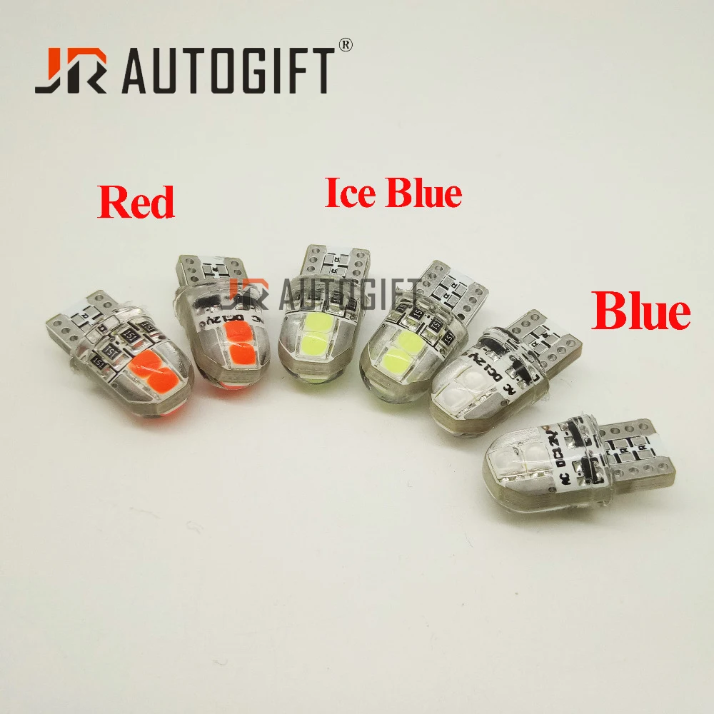 10x Auto 12V T10 Led 194 W5W 3030 4smd неполярный кремниевый красный синий белый автомобильный