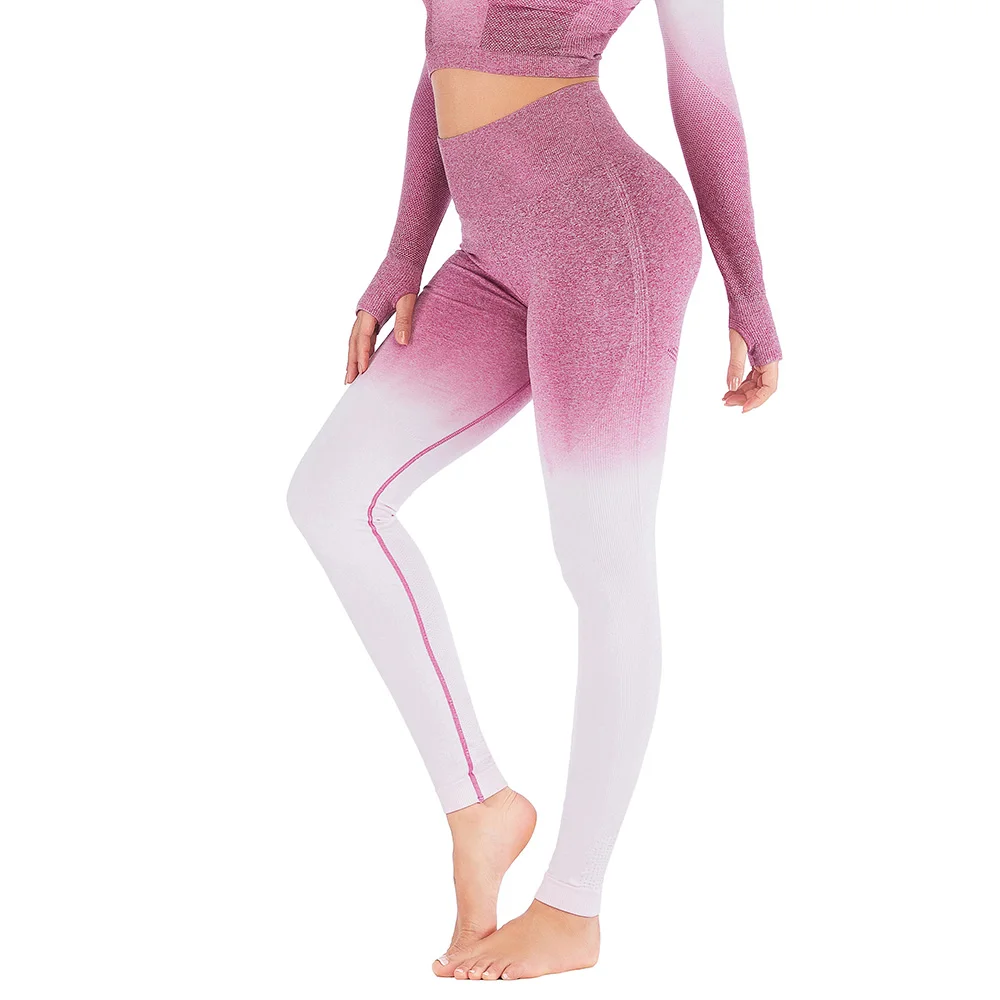 

Women Gym Shark Vital Energy Seamless Leggings for Fitness Push Up High Waist Tummy Control Gradient Sport Yoga Workout Femme