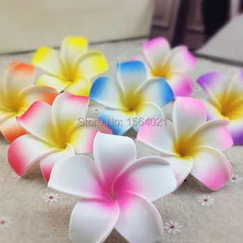 

4.5-5cm mix colors foam Plumeria rubra WITHOUT hairpin artificial Frangipani flower head 100pcs/lot
