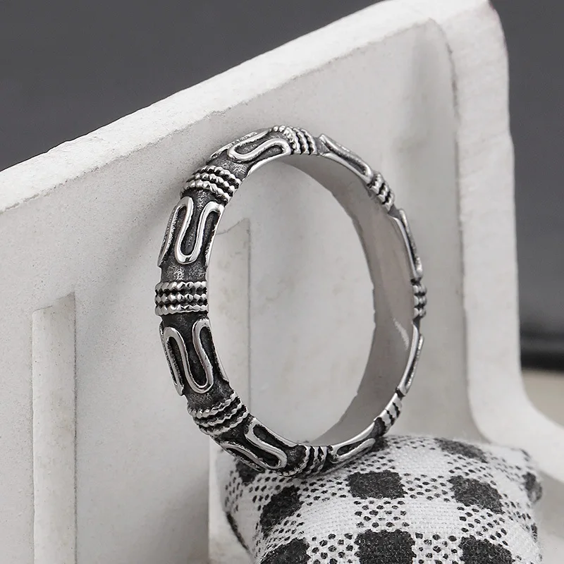 buy Fashion retro style men #039;s ring ring magic spell ring punk personality Monkey King stick ring couple
