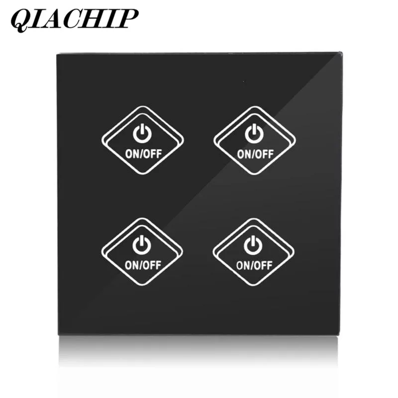 

QIACHIP WiFi Smart 4 Gang Light Wall Switch APP Alexa Control Work with Amazon Remote Google Home Supported UK Plug DS25
