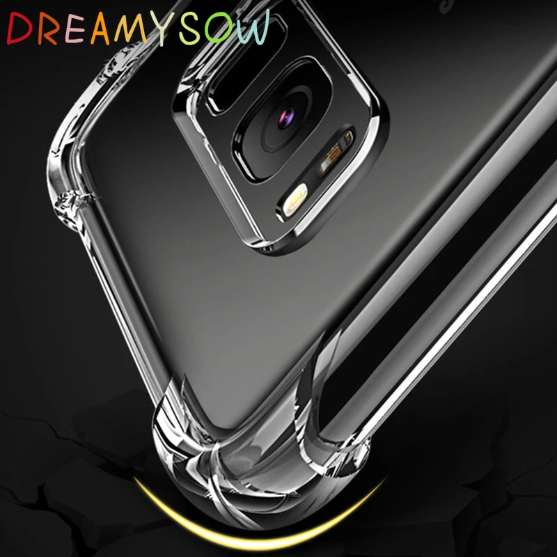 

DREAMYSOW New Clear Cover For Samsung Galaxy Note 8 5 4 3 S8 Plus S7 Edge S6 Edge A7 A5 A3 J3 J5 J7 C7 C8 TPU Protective Case