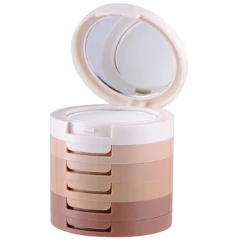 

5 Colors Palette Shading Kit Concealing Cosmetics Professional Face Concealer Pressed Powder Foundation Perfect Base Makeup
