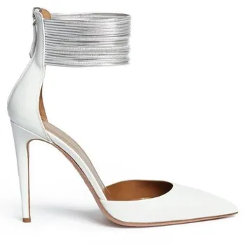 

SHOFOO shoes,Beautiful fashion women's shoes , leather fabric, about 11 cm high heel shoes, women's shoes, pointed toe pumps.