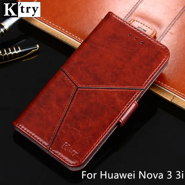 Best Price For Huawei Nova 3i 3 Case K'try Luxury Pu leather Wallet Case Soft Silicone Flip Cover For Huawei Nova 3 i 3i Phone Case Coque
