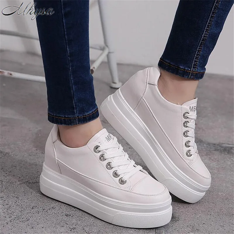 

Mhysa 2019 New spring fashion platform sneakers comfortable wild thick-soled breathable high-heeled casual sneakers shoes M 103