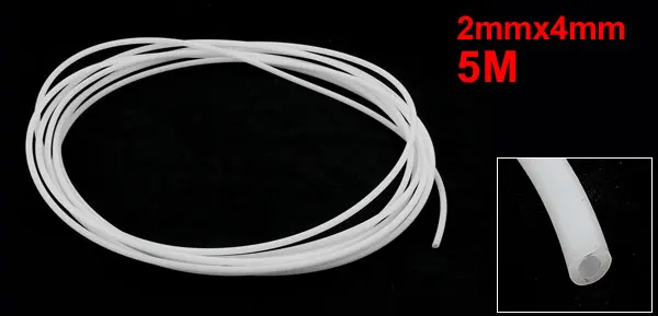 5M Length 2mm ID 4mm OD PTFE Tubing Tube Pipe for 3D Printer RepRap