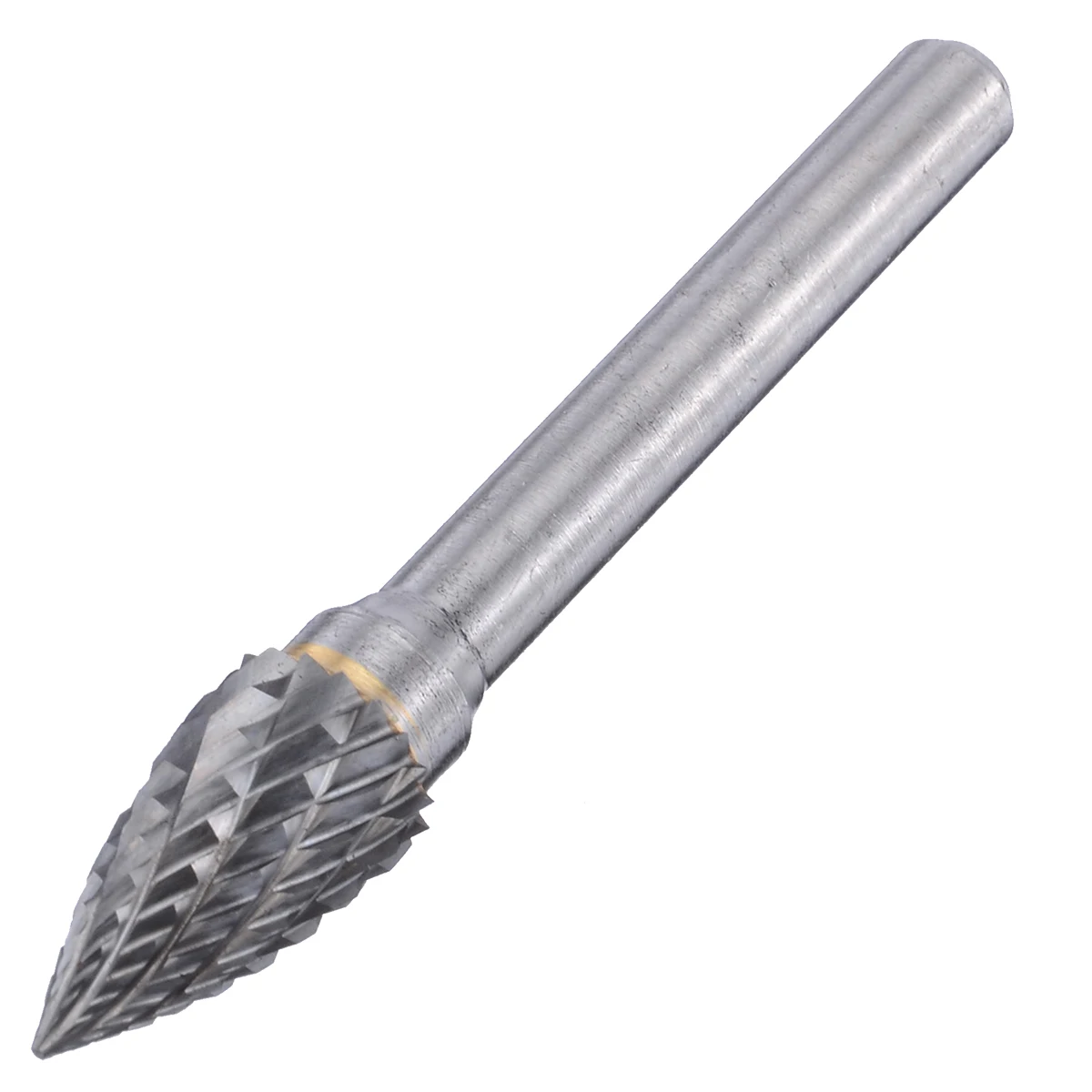 5pcs 1/4" Shank 6x10mm Tungsten Carbide Milling Cutter Rotary Burr Double Diamond Cut Rotary Tools Electric Grinding Tools