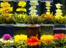 12 tipo de la flor de té, té artesanal hecha de diferentes flores de colores, individula de vacío paquete de té