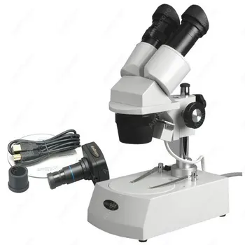

Stereo Microscope -AmScope Supplies 20X-40X-80X Stereo Microscope with 1.3MP Digital Camera SKU: SE306-PZ-M