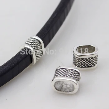 

20pcs/lot Antique Tibetan Silver Color Tone Base Metal Spacer Beads Fit 7*10.5mm Leather Cord for DIY Jewelry Findings F1936B