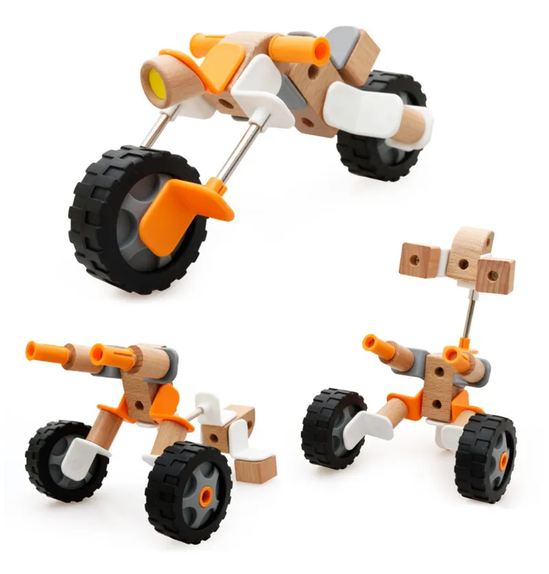 Деревянное составное здание блоки винт DIY Набор гаек игрушки модель автомобиля ребенок ealy обучающая игрушка для детей творческие подарки