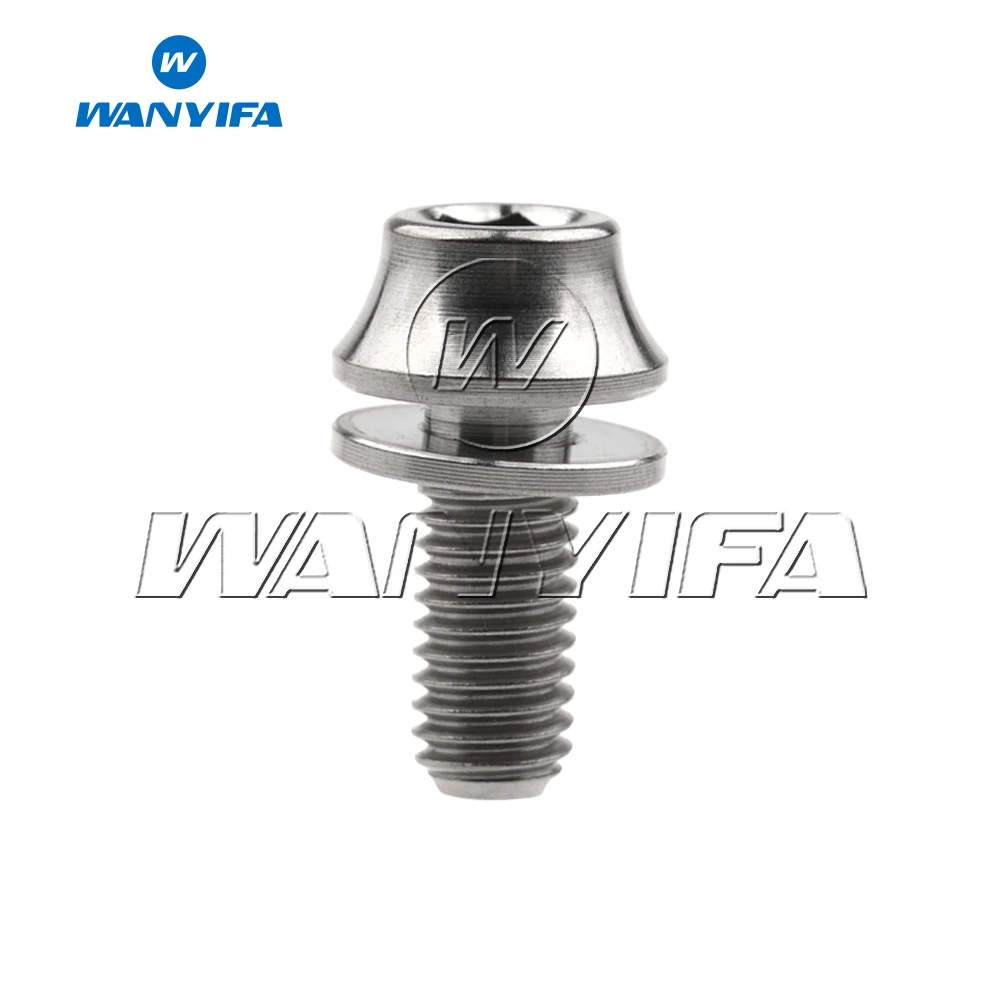 Wanyifa Titanium Bolt M5x12mm with Washers Bike Bottle Holder Screw Bicycle Water Bottle Cage Bolts