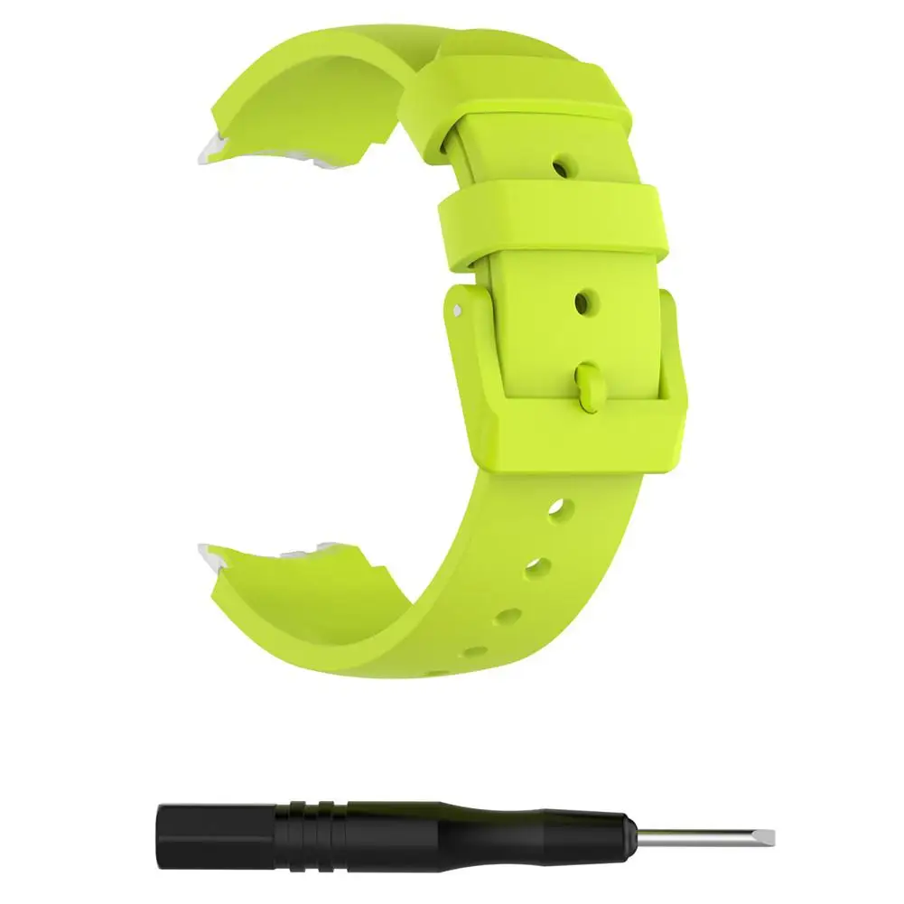 Мягкий силиконовый сменный ремешок для часов, ремешок на запястье, Смарт-часы для Ticwatch S, умный браслет, ремешок, удобные ремешки - Цвет: Green
