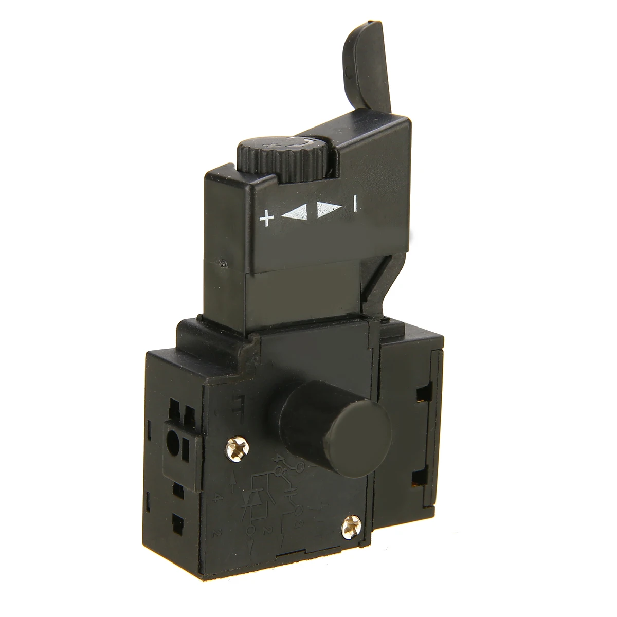 1pc Black FA2-6/1BEK Lock on Power Tool Electric Drill Speed Control Trigger Button Switch for Power Controlling