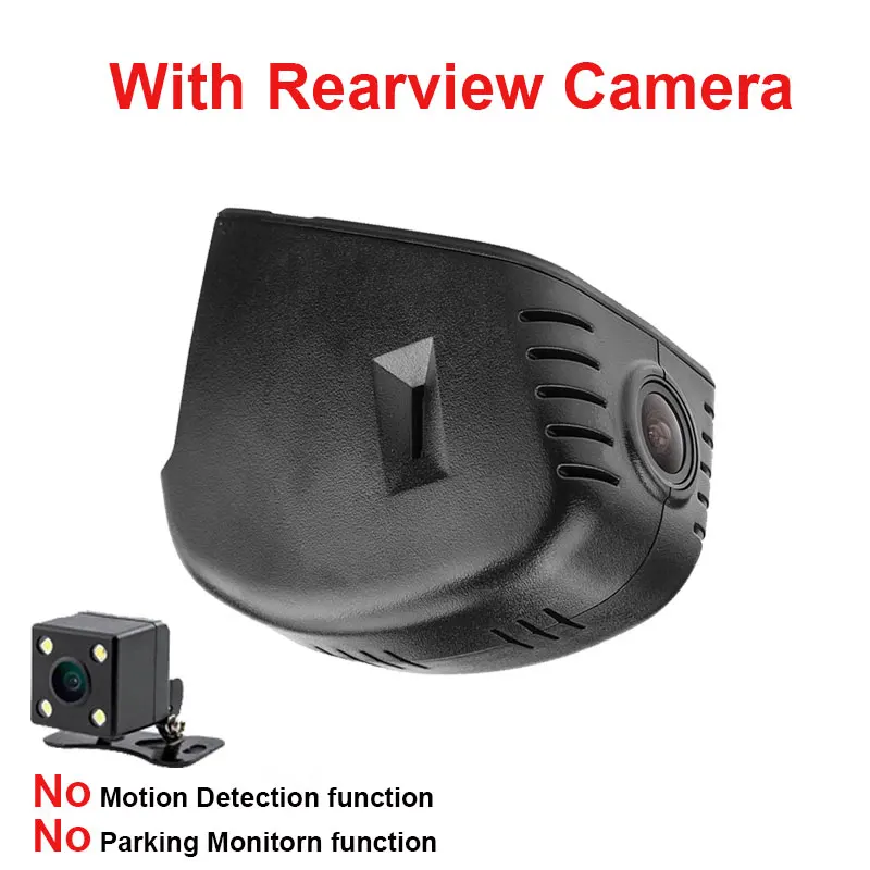 Kampacar автомобиля беспроводной доступ в Интернет, DVR камеры для Audi A1 A4 A6 Q5 Q3 A8 A7 R8 Q7 Q2 автомобиля Регистраторы Автомобильный видеорегистратор - Название цвета: With Rear Lens