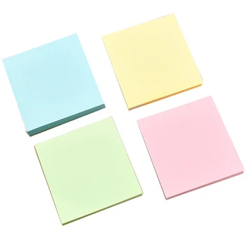 

Super Sticky Notes Solid Color Small Square Removable Self Stick Memo Pad Office Home School Supplies, 100 Sheets