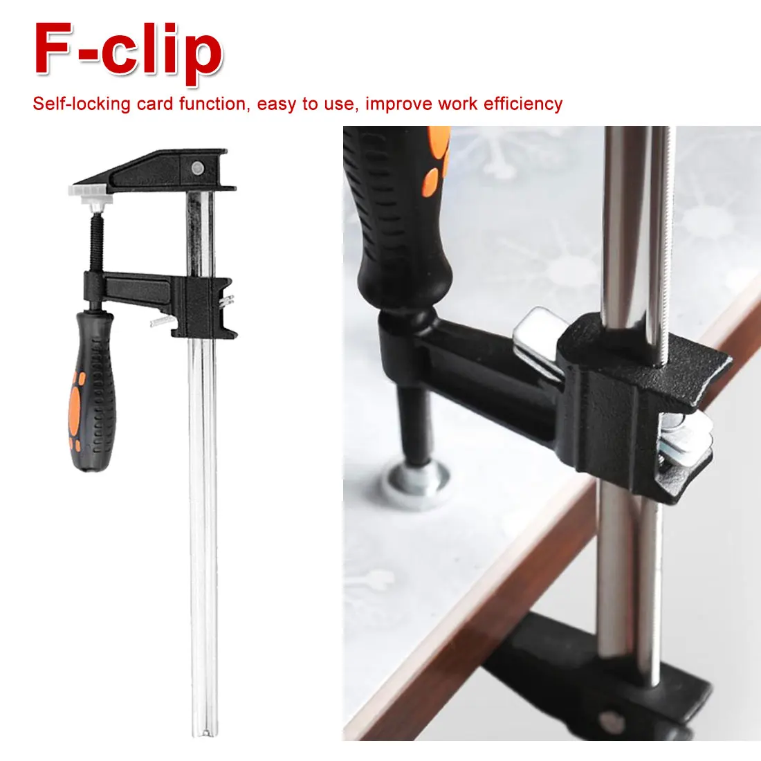 

Quick Ratchet Release Speed Squeeze Wood Working Work Bar Clamp Clip Kit Hand Tool F-type clamp