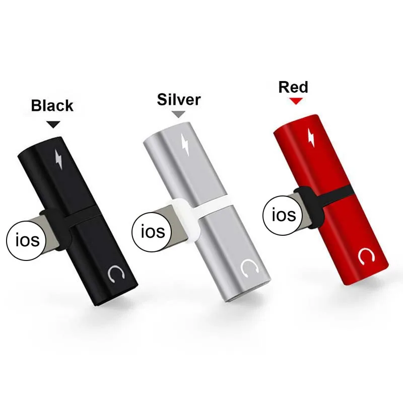 

2 in 1 Audio Adapter For iPhone 7 8 Plus X Charging/Audio Charger Cable Adapter For Lightning Jack to Earphone AUX Cable hot