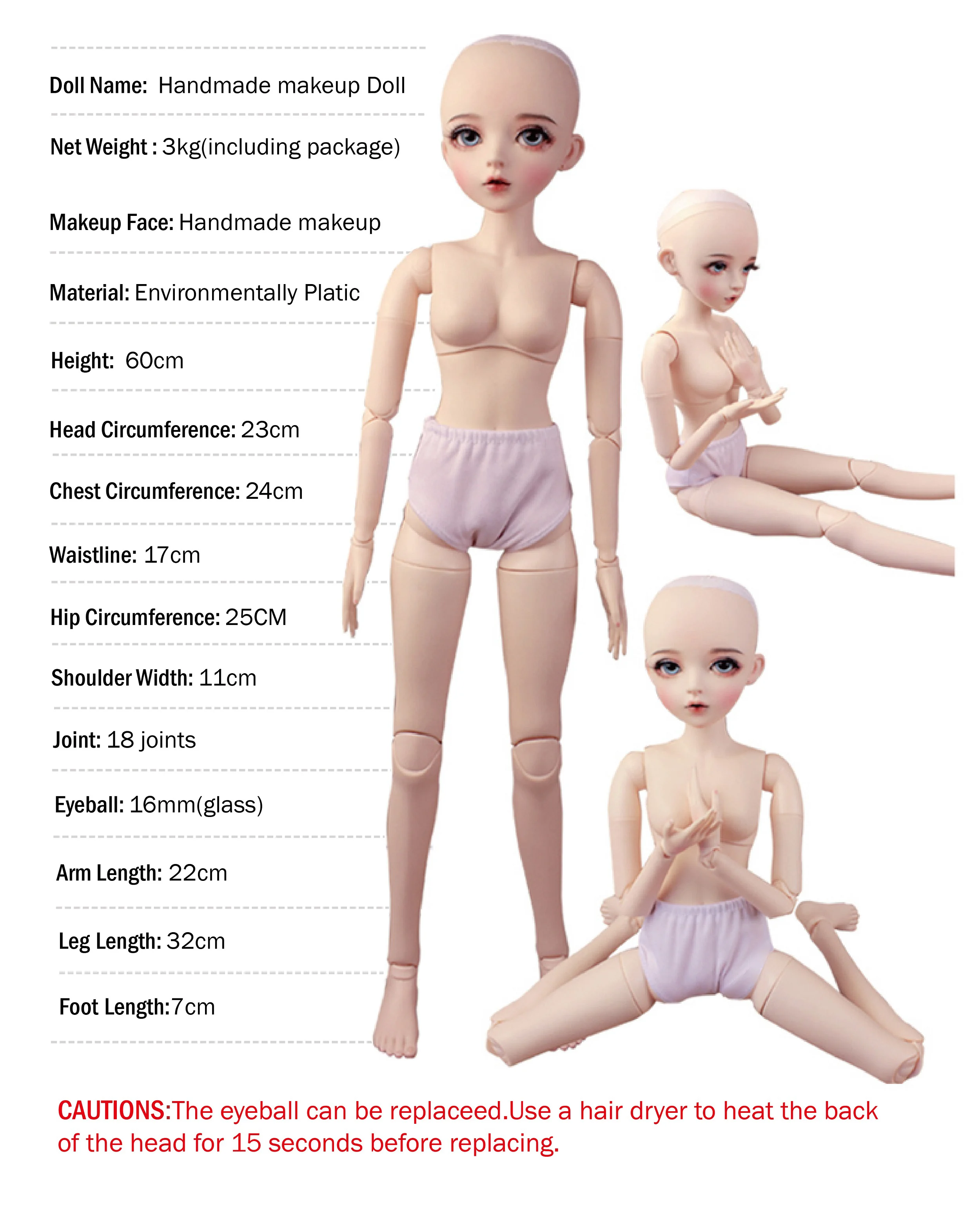 Presentes para a Menina Pintados à Mão Boneca com Roupas Bola Articulada Boneca Maquiagem Fullset Lolita Princesa Maud Bjd 1 - 3 20 para a menina pintados à mão maquiagem