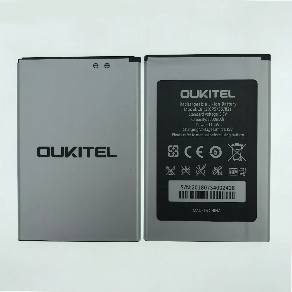 Новая высококачественная батарея для oukitel C8 замена мобильного телефона+ номер отслеживания