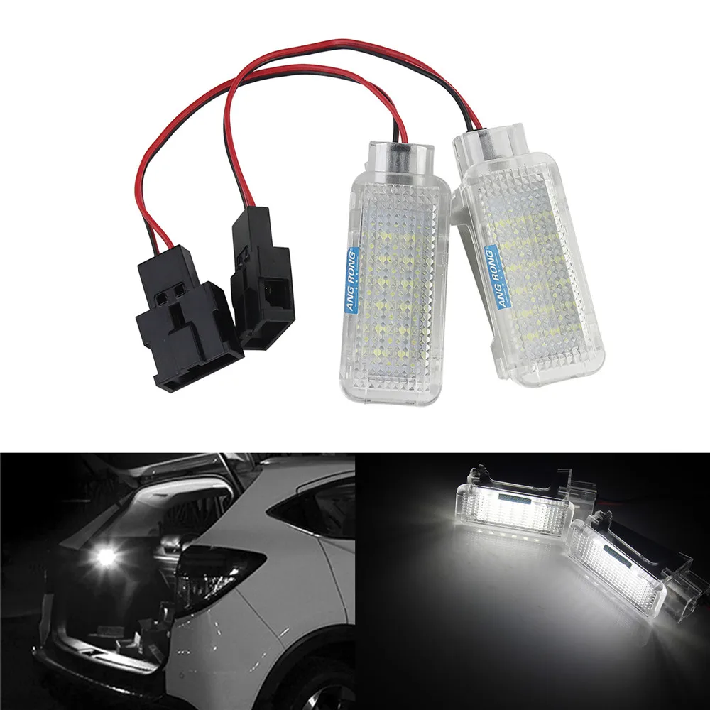 ANGRONG 2x Белый Автомобильный светильник светодиодный дверной светильник для Audi A2/A3/A4/S4/RS4/A5/A6/RS6/A8/Q5/Q7/TT/R8