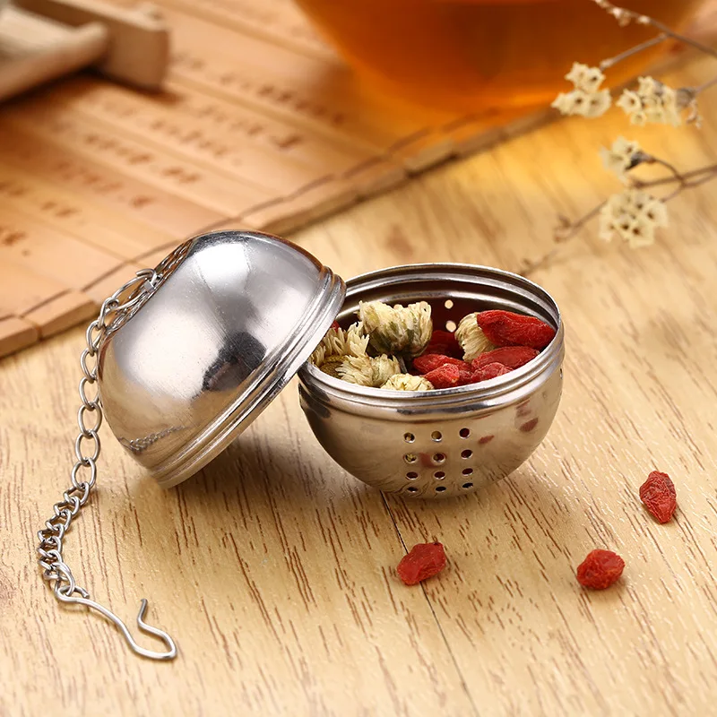 

Ball Secure Locking Mesh Infuser Strainer Loose Tea Herb Stainless Steel Leaf