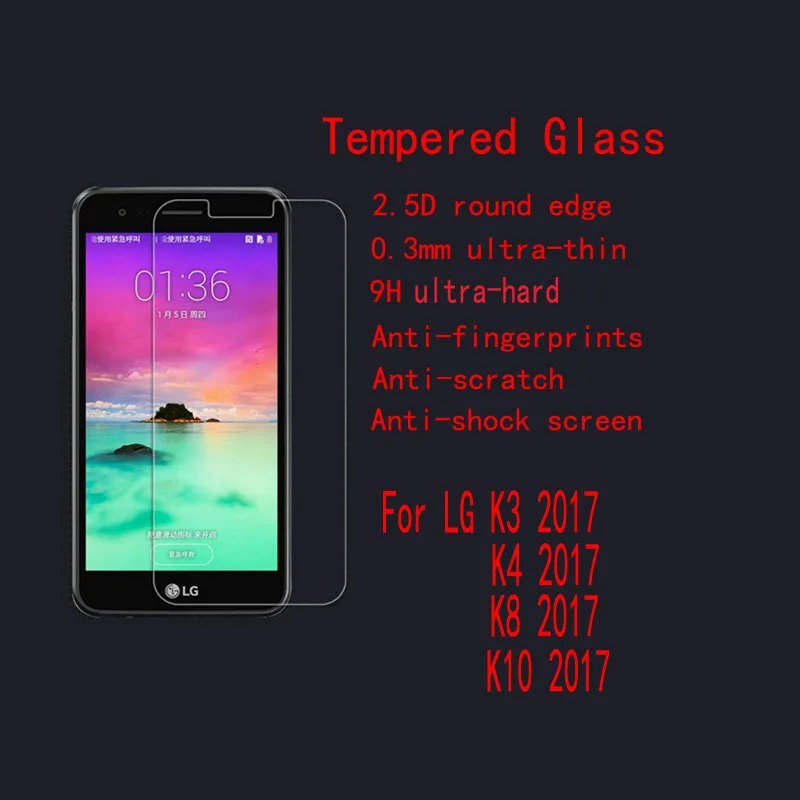 6 шт./лот FENGHEMEI закаленное Стекло протектор для LG K3 K4 K8 K10 Анти-взрыв гвардии с