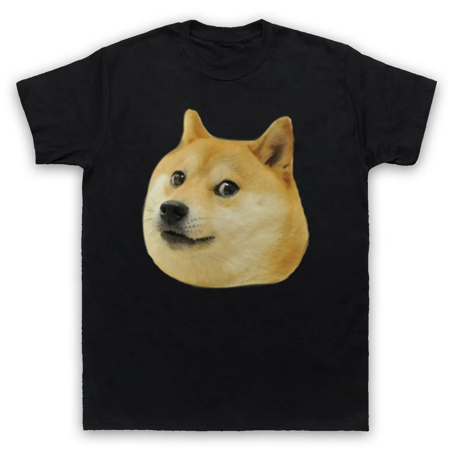 

DOGE HEAD MEME FUNNY DOG SHIBA INU STARING JOKE MENS WOMENS KIDS T-SHIRT Cartoon t shirt men Unisex New Fashion tshirt free
