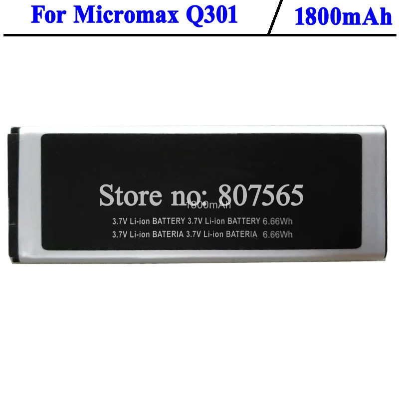 

For Micromax Q301 Battery High Quality 1800mAh Accumulator
