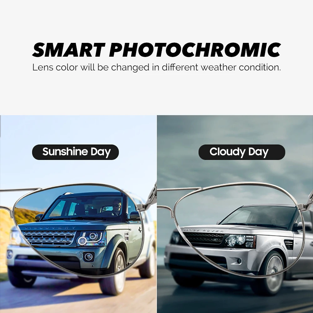 PHOTOCHROMIC SUNGLASSES WITH POLARIZED LENS - DRIVER AND FISHING GLASSES