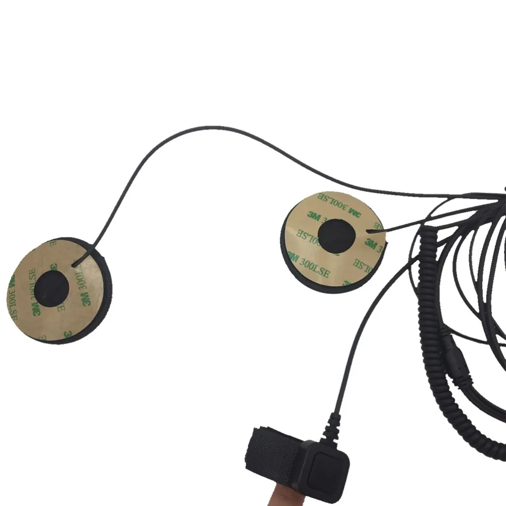 Double Finger PTT Motorcycle Helmet Headset Microphone for Kenwood BAOFENG WOUXUN TYT for 3.5MM  Mobile Phones Walkie Talkie  (6)