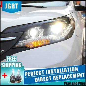 

2PCS LED Headlights For Honda CRV 2012-2015 Car Led Lights Double Xenon Lens Car Accessories Daytime Running Lights Fog Ligh