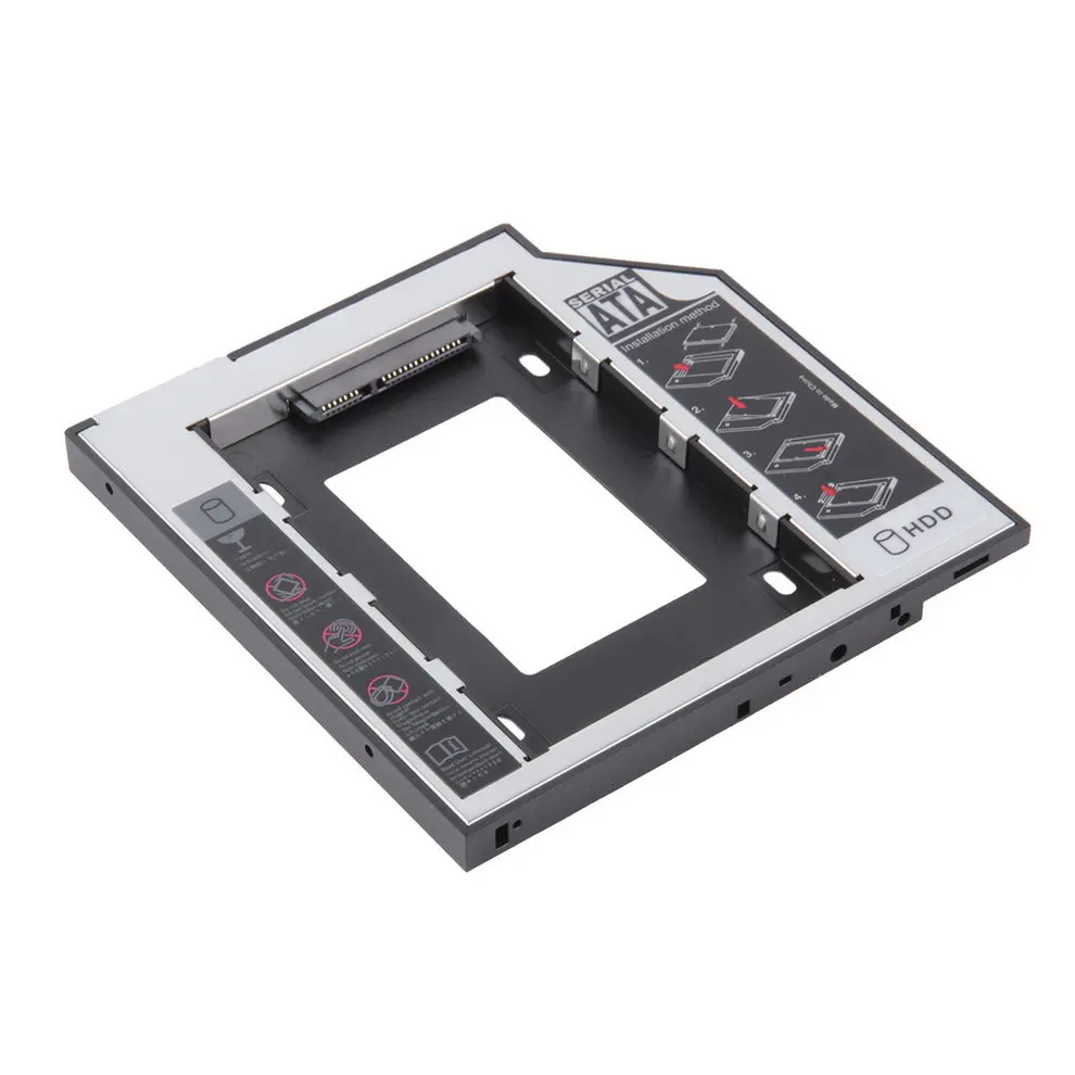 

10pcs 9.5mm Universal SATA 2nd HDD SSD Hard Drive Caddy For CD/DVD-ROM Optical Bay