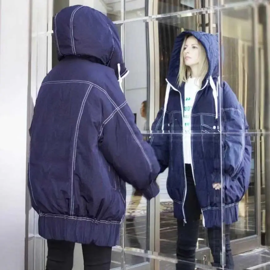 

plus size great quality hooded thicker warm down coats Winter couple hight color duck down line warm coats thick style wq2350