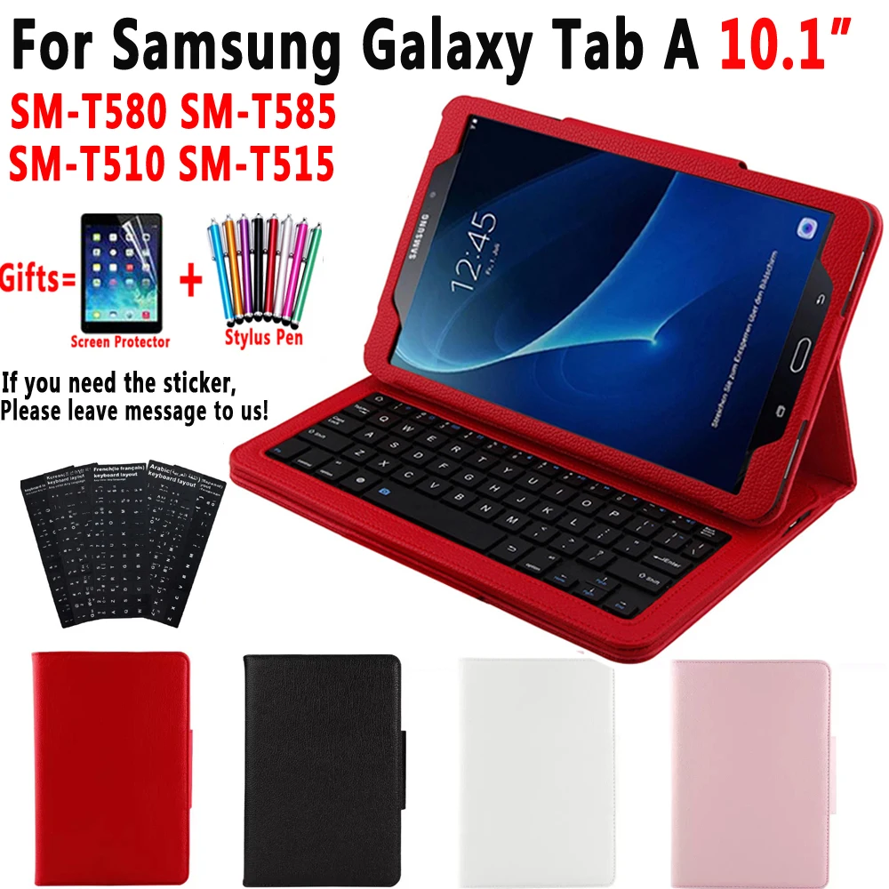 Чехол с клавиатурой Bluetooth для samsung Galaxy Tab A A6 10,1 T580 T585 T580N T585N T510 T515 чехол с клавиатурой+ подарок